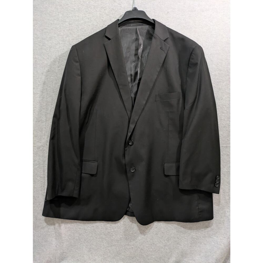Carlo‎ Lusso Sports Coat Men's XL Black High Twist Super Deluxe Blazer Suit